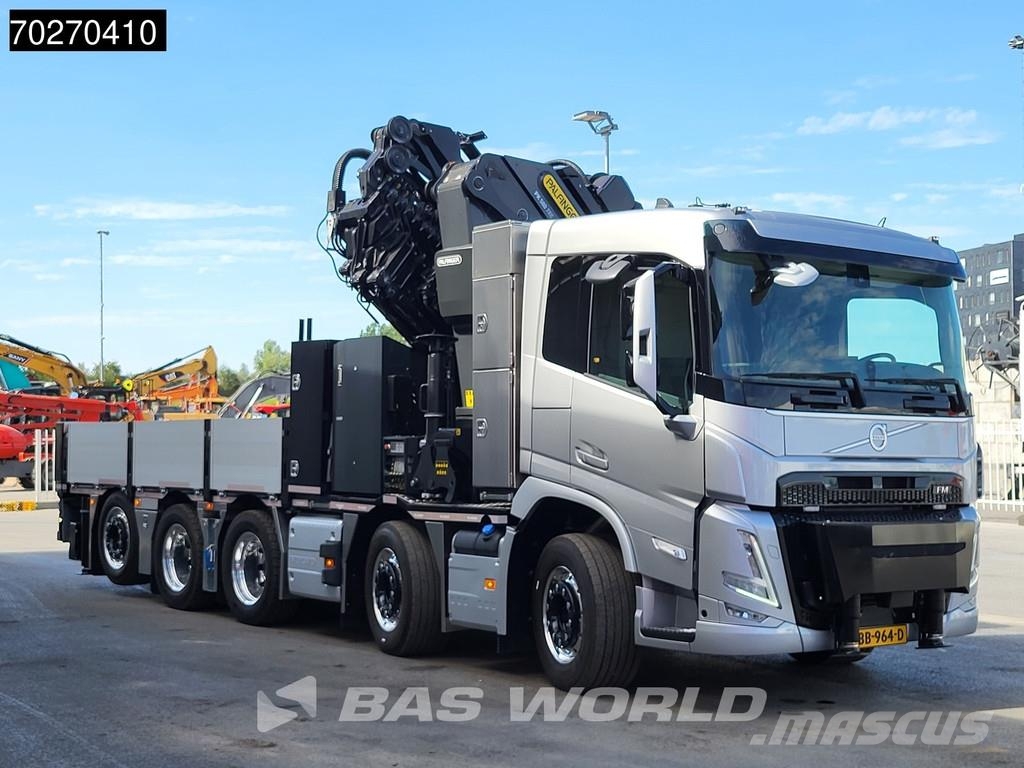 Volvo FM 500 10X4 NEW! Palfinger PK580 TEC + PJ090C JIB 平板栏板货车