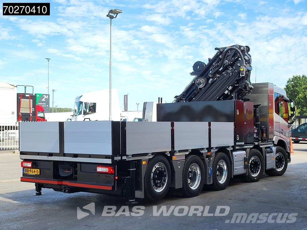 Volvo FM 500 10X4 NEW! Palfinger PK580 TEC + PJ090C JIB 平板栏板货车