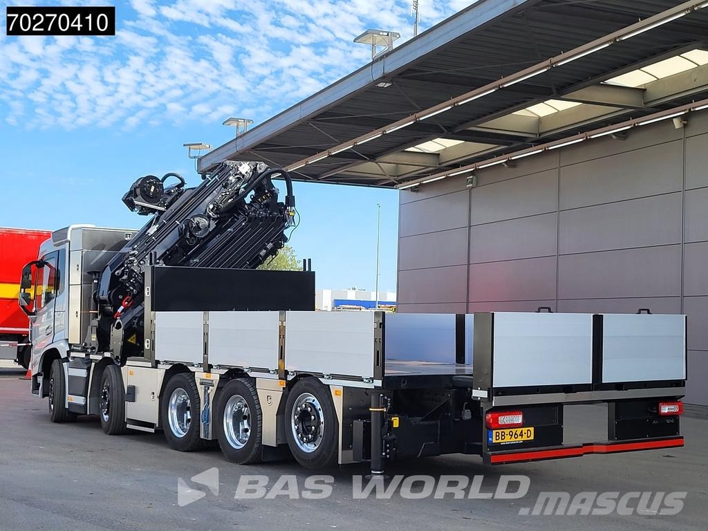 Volvo FM 500 10X4 NEW! Palfinger PK580 TEC + PJ090C JIB 平板栏板货车