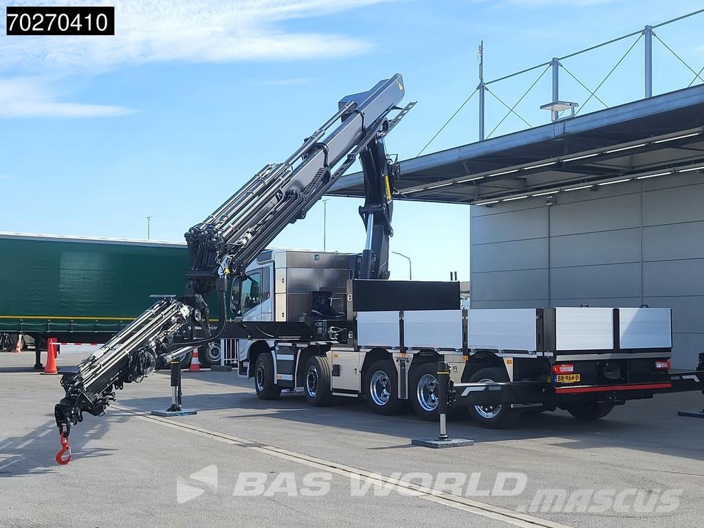 Volvo FM 500 10X4 NEW! Palfinger PK580 TEC + PJ090C JIB 平板栏板货车