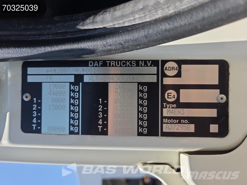 DAF CF 460 4X2 Caja 7,46m 2000kg Plataforma Dhollandia Skåpbilar