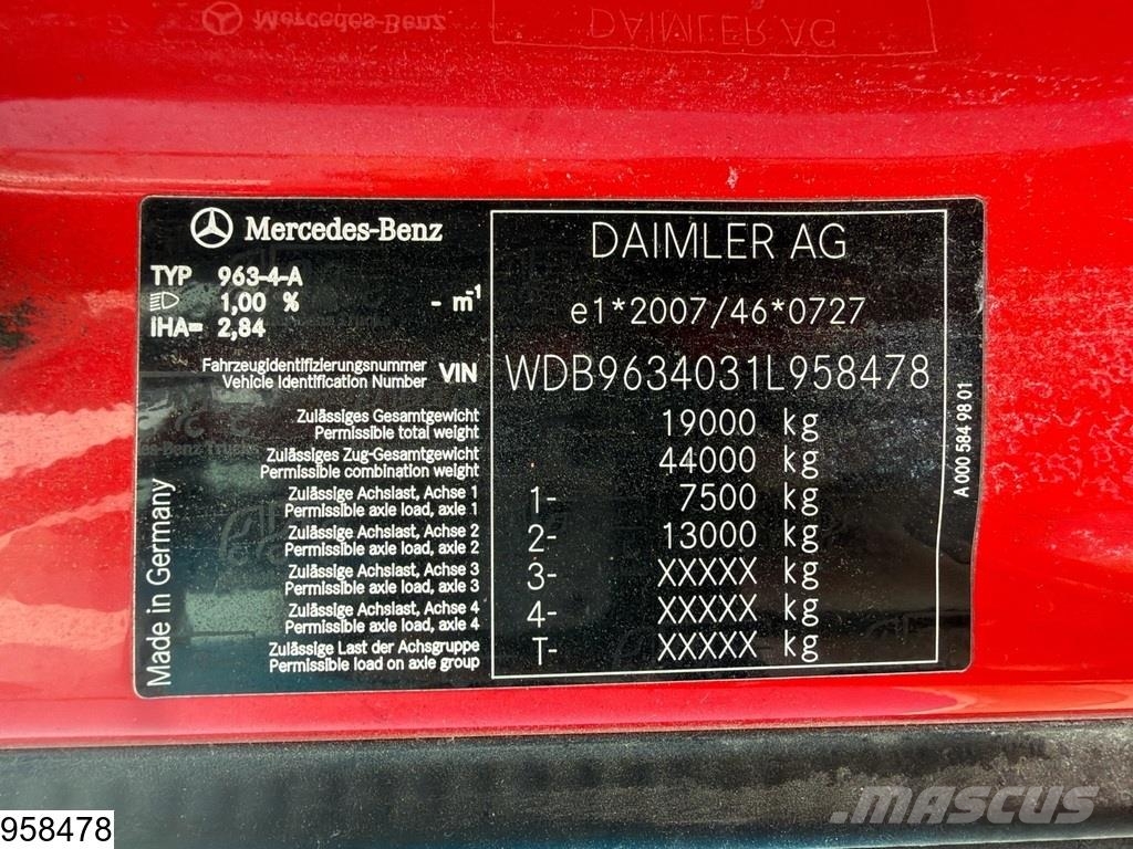 Mercedes-Benz Actros 1843 EURO 6, PTO, ADR, Retarder Çekiciler
