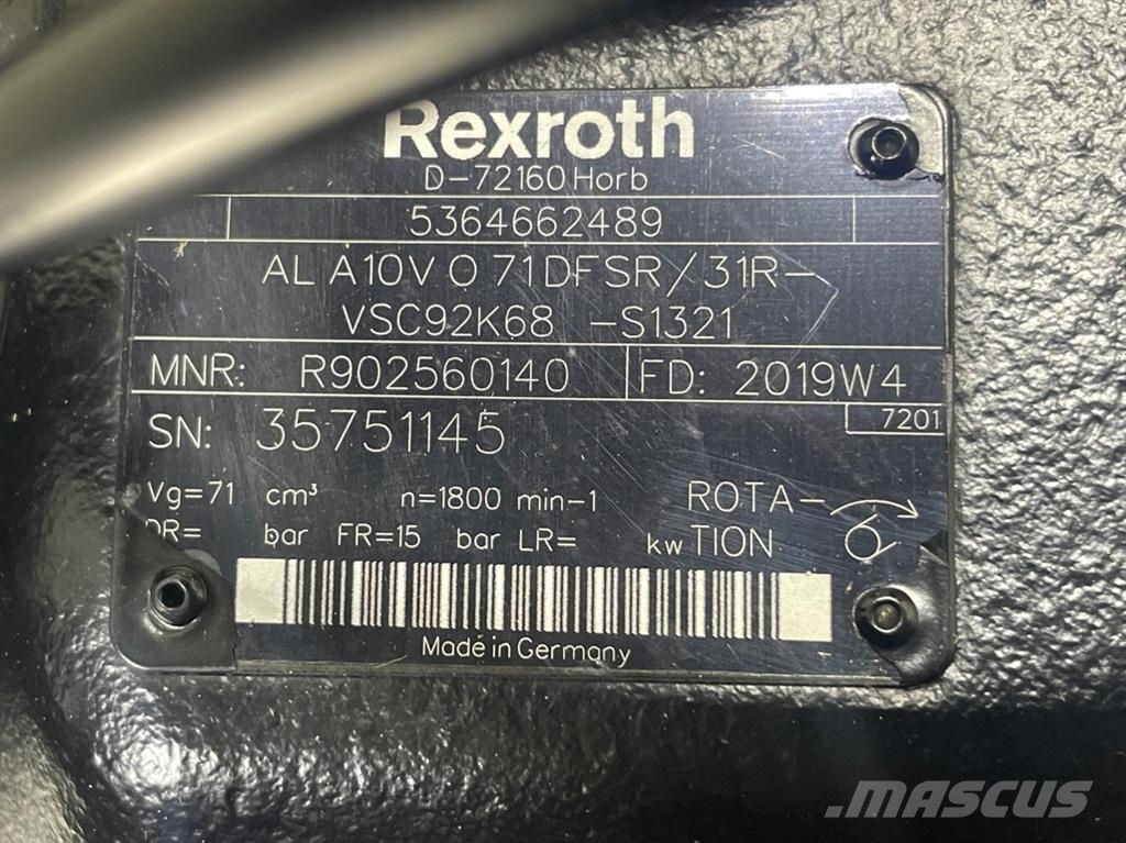 Terex TC85-Rexroth A10VO71DFSR/31R-Load sensing pump Componenti idrauliche