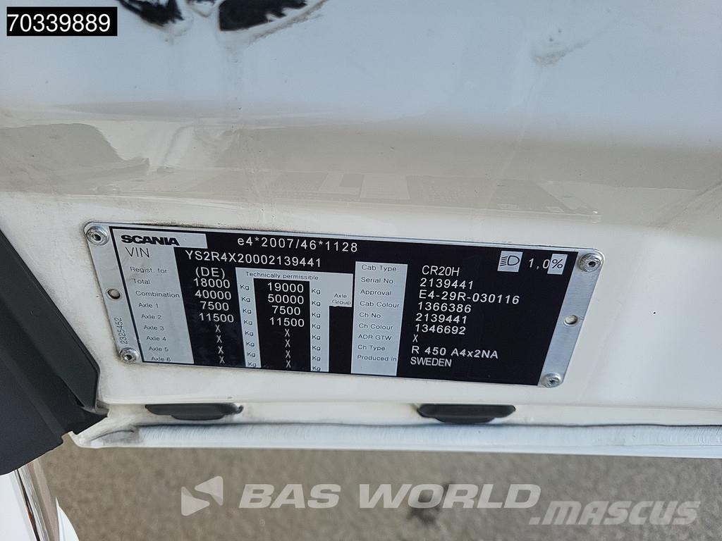 Scania R450 4X2 Retarder 2x Tanks Standklima ACC Navi APK Tahače