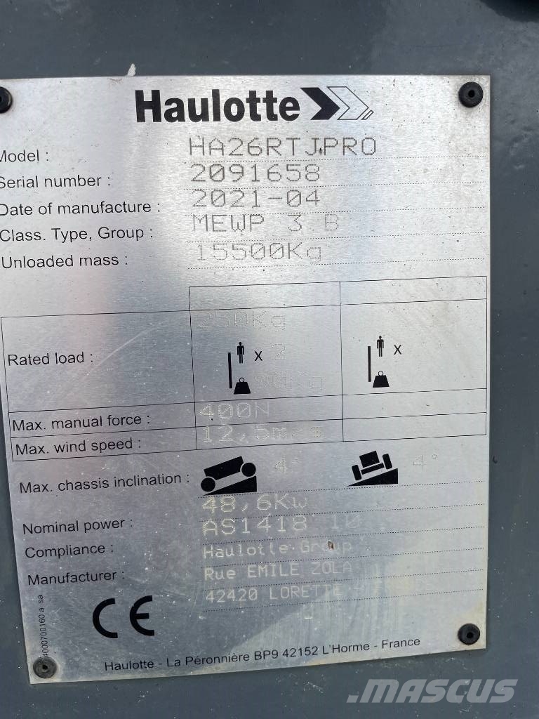 Haulotte HA 26 RTJ Pro Zelfrijdende knikarm hoogwerker