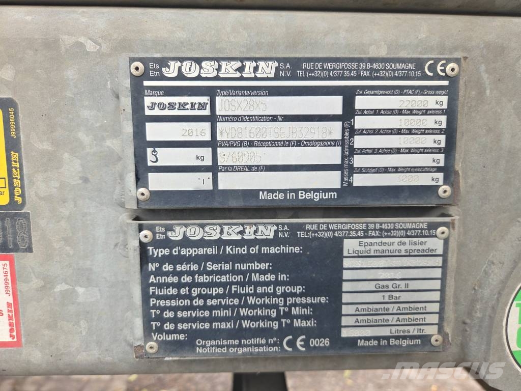 Joskin Komfort 2 16000 TS Tanques para abono líquido