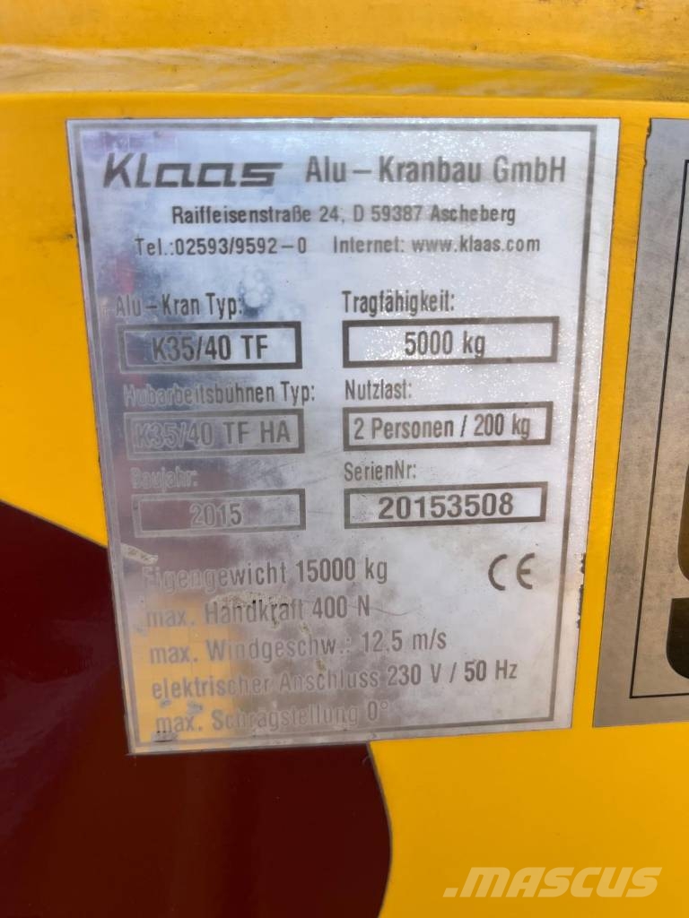 Klaas K35-40 with basket NEW PRICE Yol-Arazi Tipi Vinçler (AT)