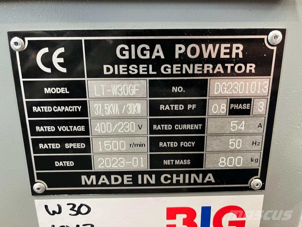 Giga Power LT-W30GF 37.5 kVA silent generator Kiti generatoriai