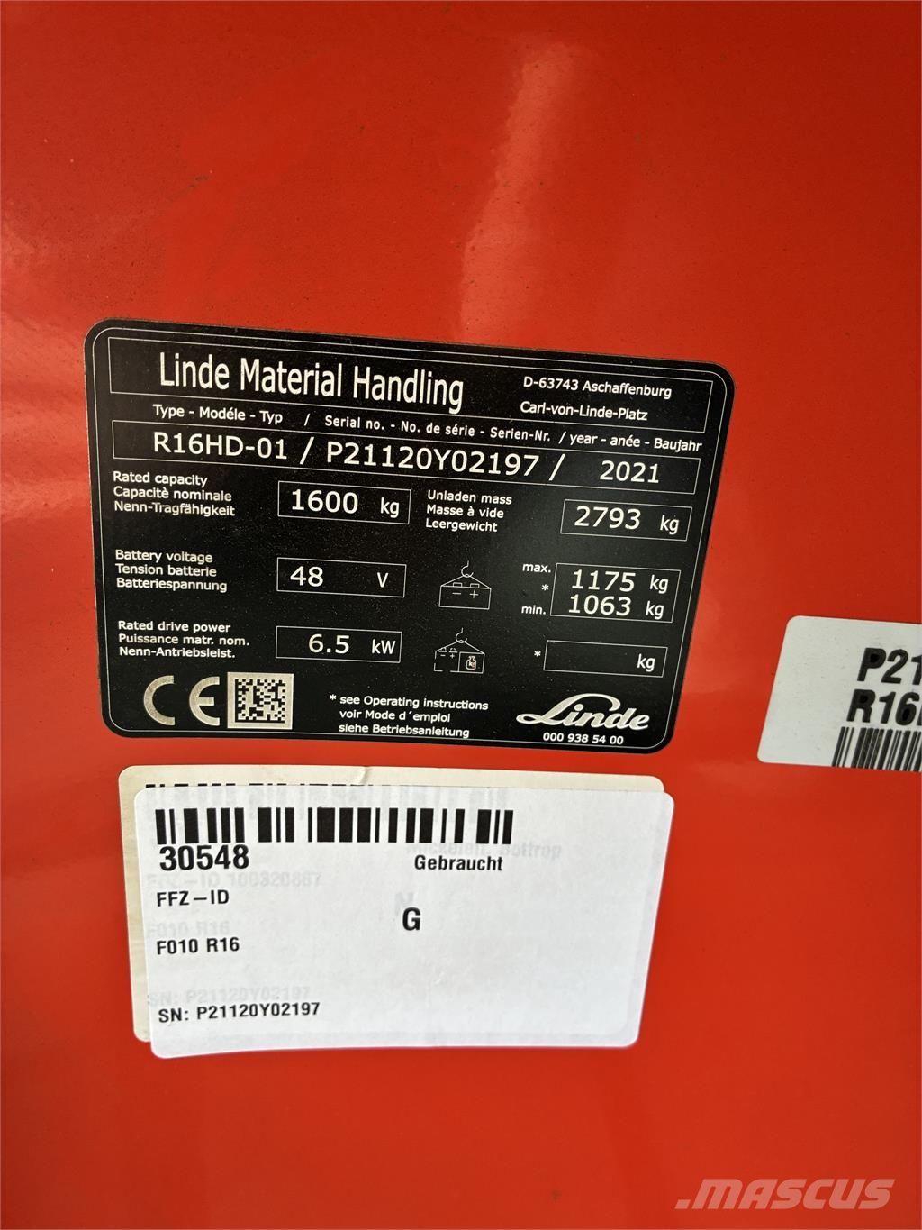 Linde R16HD Empilhadeira retrátil