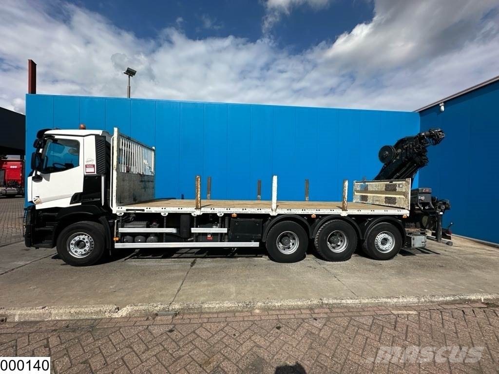 Renault C 430 8X4, EURO 6, HIAB, Remote Flatbed kamyonlar