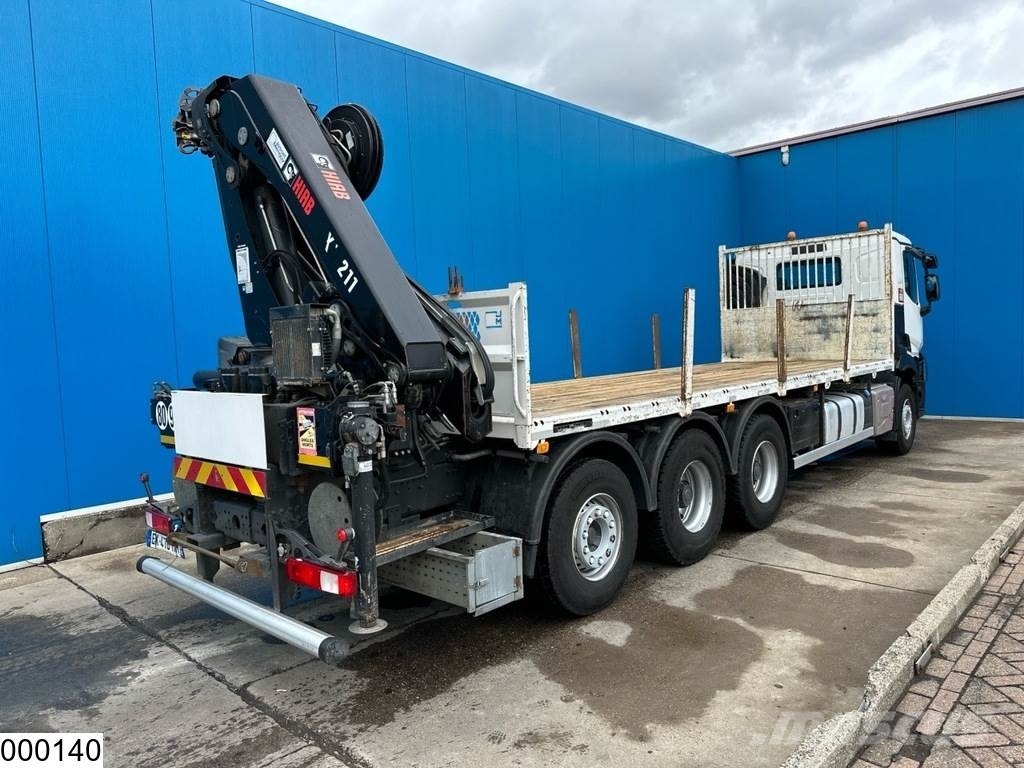 Renault C 430 8X4, EURO 6, HIAB, Remote Flatbed kamyonlar