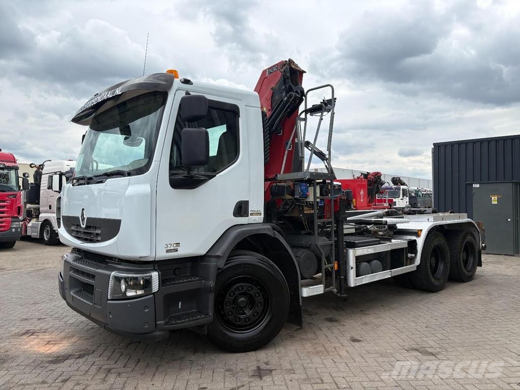 Renault Premium 370DXI + HMF 1430 K3 + 6X4 + HOOKSYTEM + E Mobiilinosturit