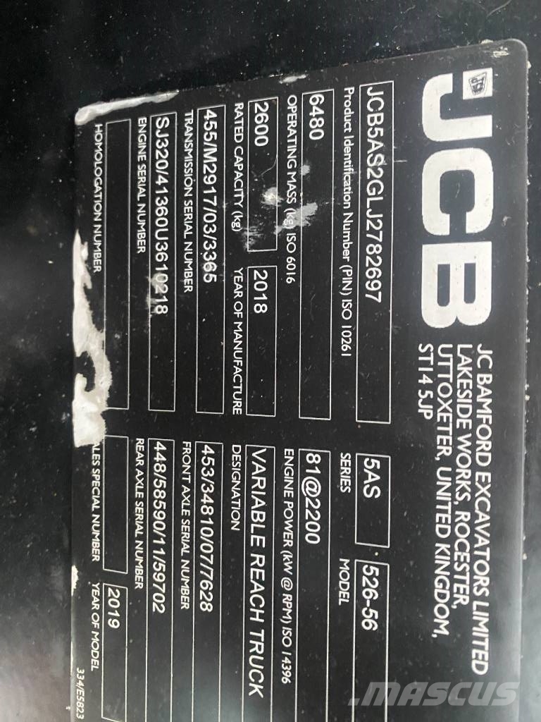 JCB 526-56 伸縮臂操作車