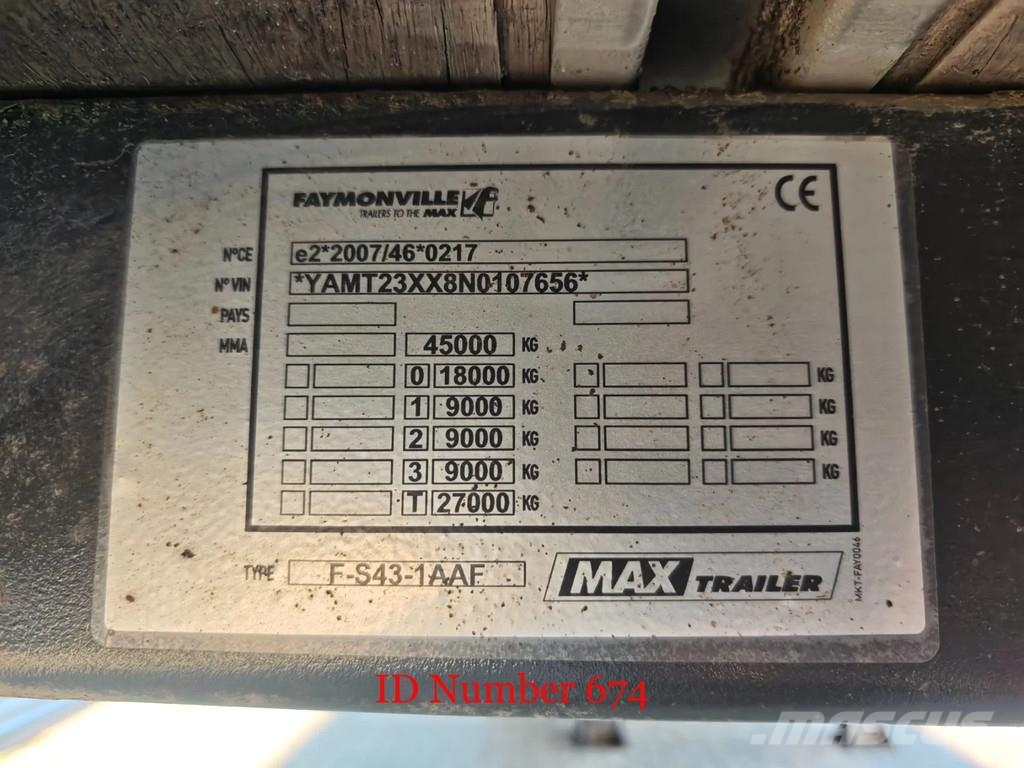 Faymonville Maxtrailer F-S43-1AAF Semirremolques de plataformas planas/laterales abatibles