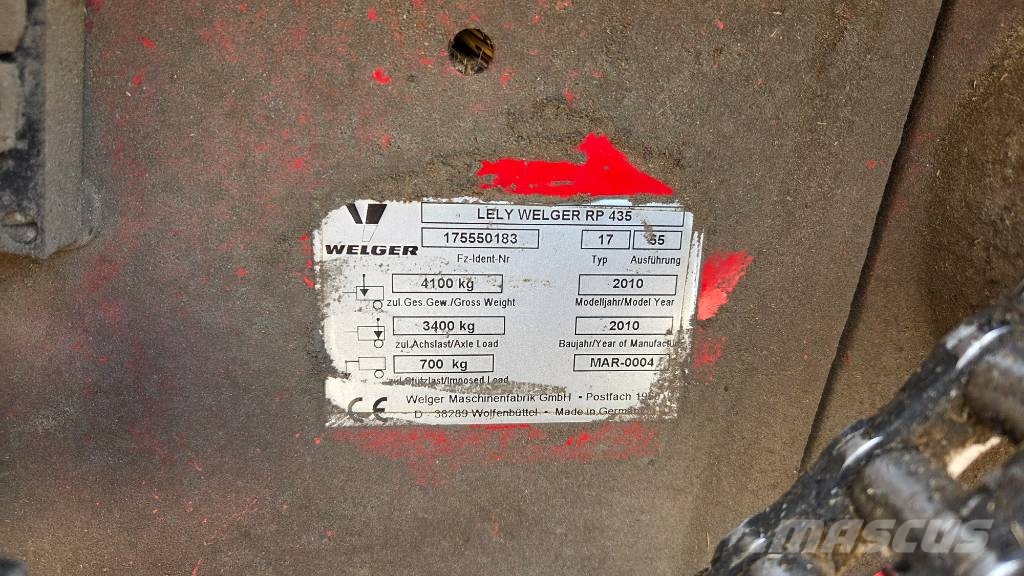 Welger RP435 MASTER Lisy na okrúhle balíky