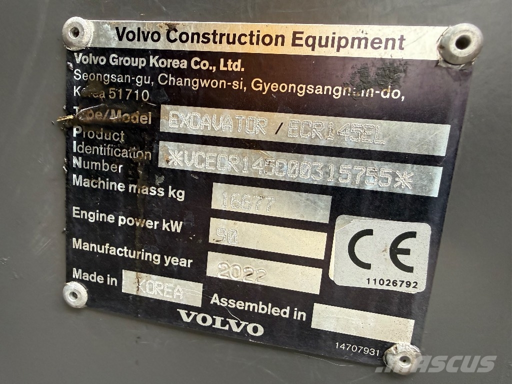 Volvo ECR 145 EL Crawler excavators
