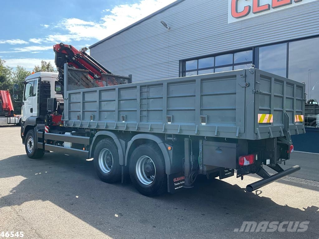 MAN TGA 26.320 6x4 Full Steel Manual Fassi 45 Tonmeter Platte bakwagens