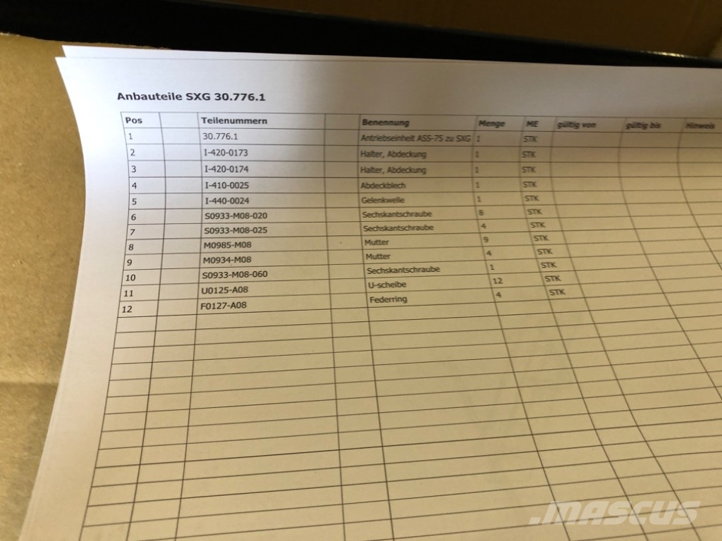 Iseki Antriebseinheit ASS-75 zu SXG 19/22 + SXG 323/326 Komunalne - Inne