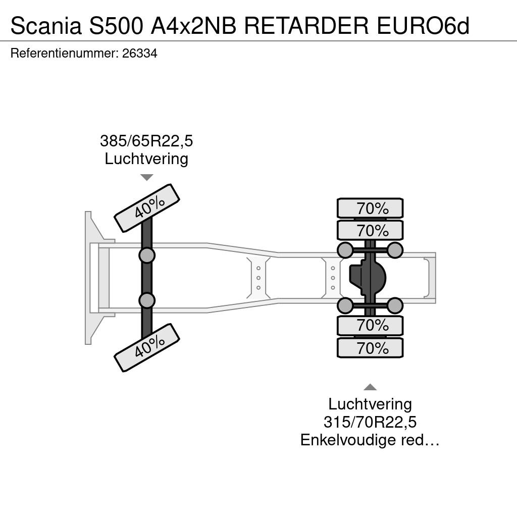 Scania S500 A4x2NB RETARDER EURO6d وحدات الجر
