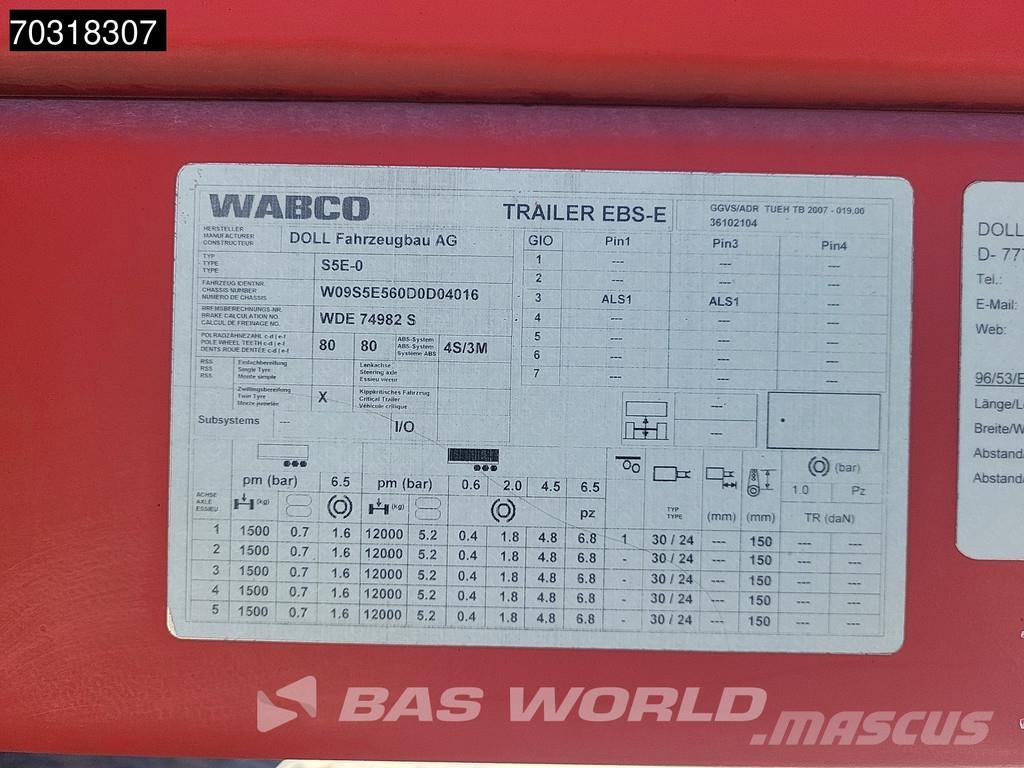Doll S5E-0 5x Steering Axle Ramps Remote Brønnhenger semi