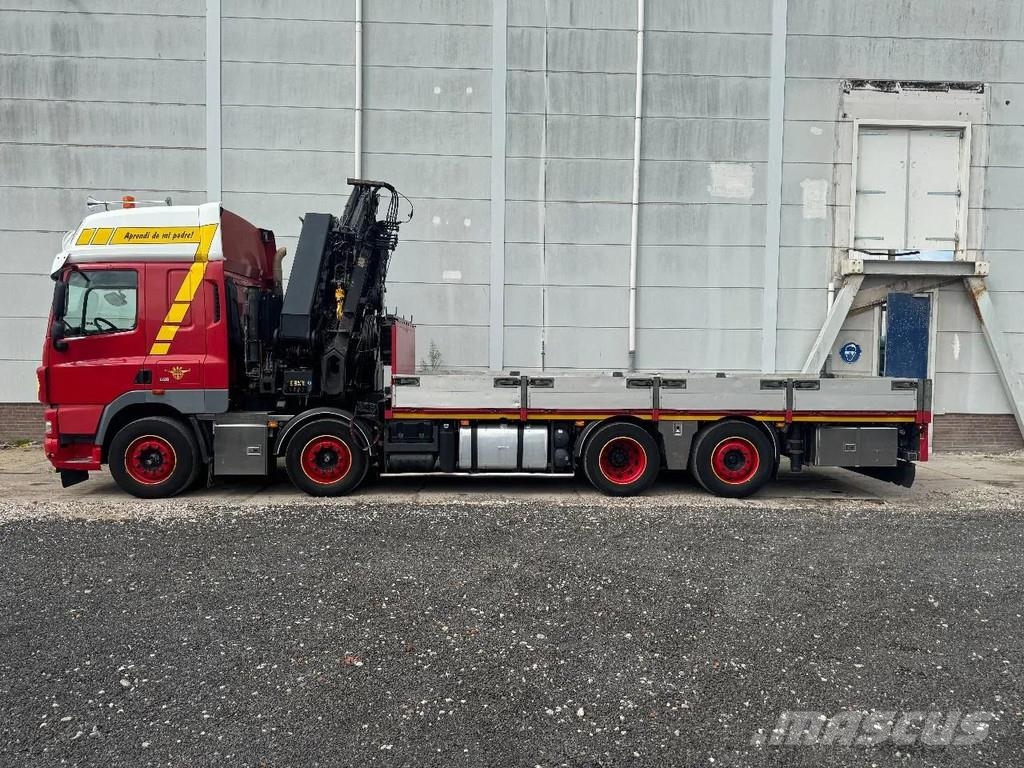DAF CF 85.460 8X2 HIAB 477E-7 + JIB 75X + REMOTE CONTR 平板式/側卸式卡車