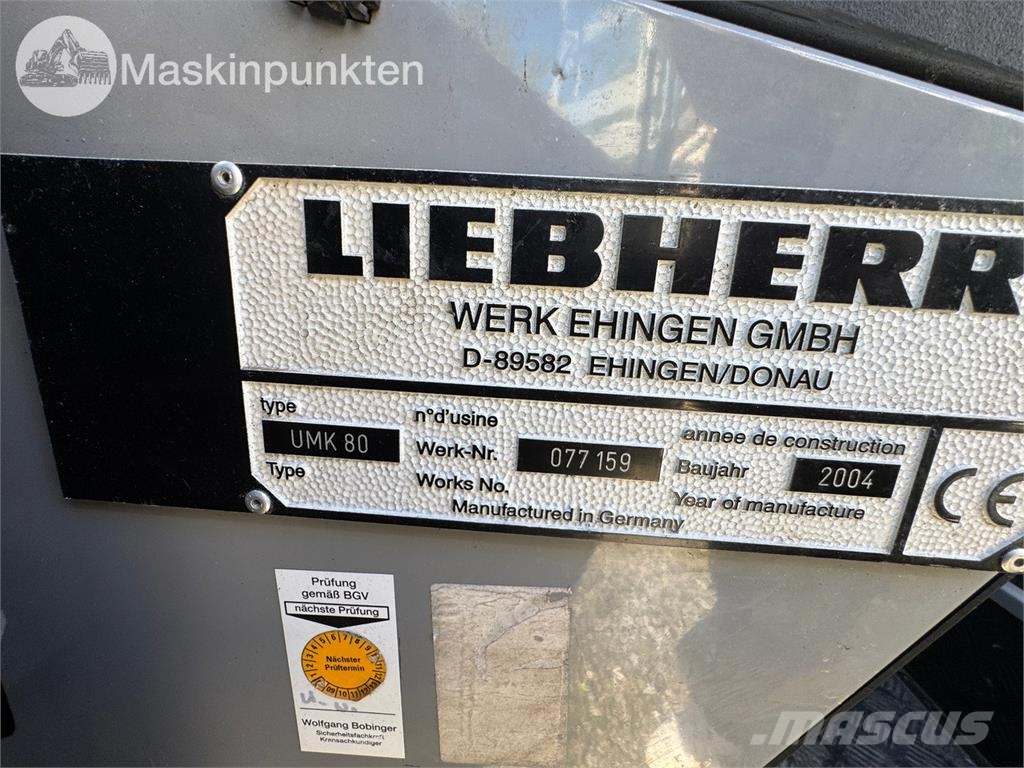 Liebherr MK80 Torņa celtņi