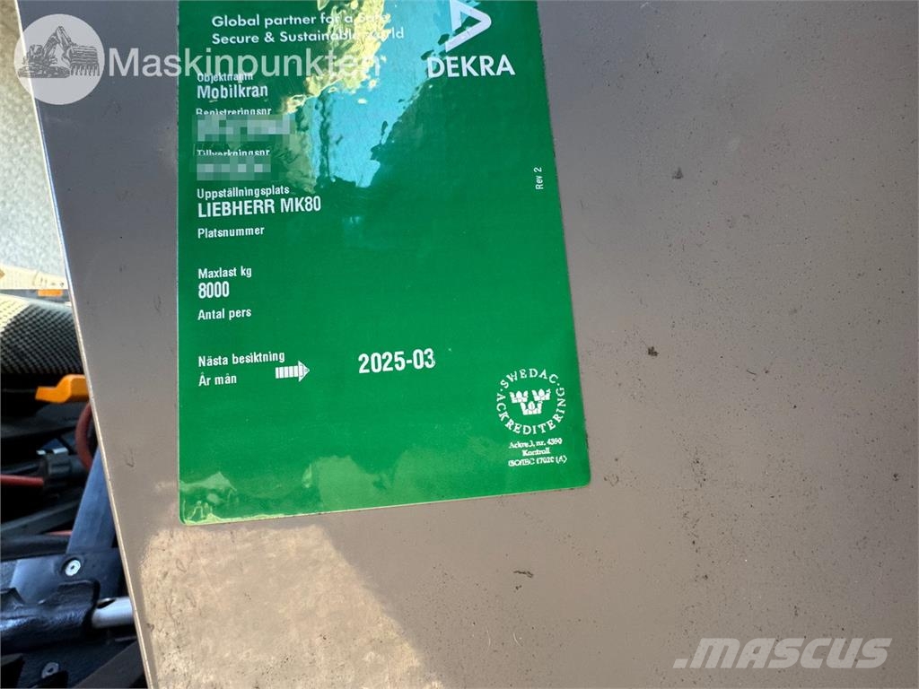 Liebherr MK80 Torņa celtņi