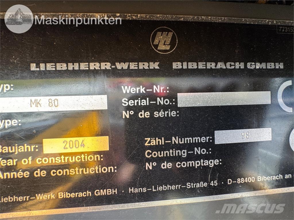 Liebherr MK80 Torņa celtņi