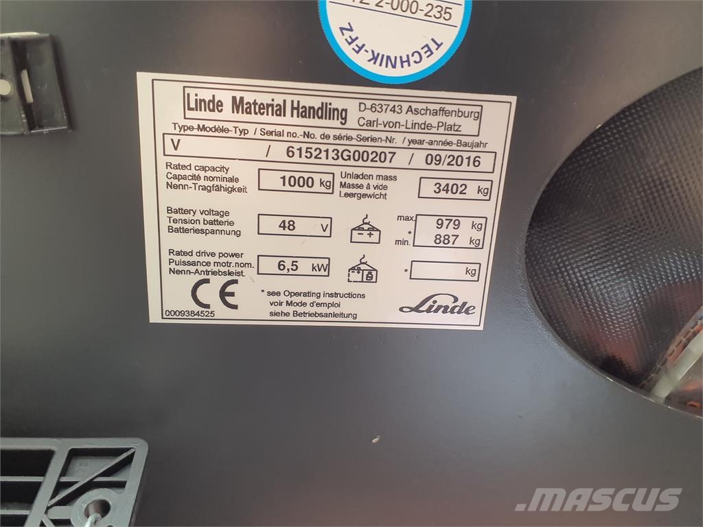 Linde V48 Komissiózó magas emelésű targonca