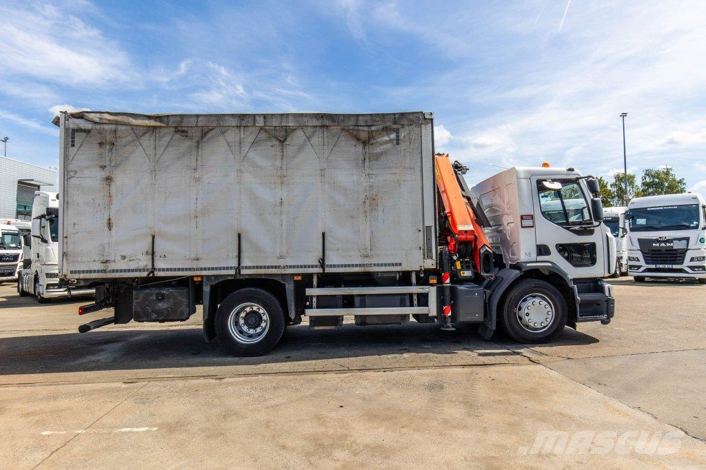 Renault D19.280 DXI +PALFINGER 14 T/m 篷布卡車