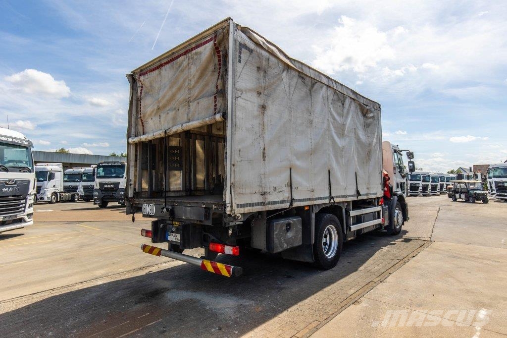 Renault D19.280 DXI +PALFINGER 14 T/m 篷布卡車