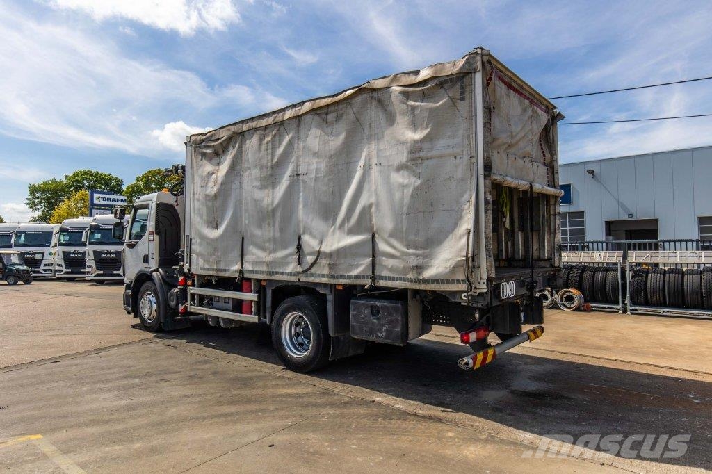Renault D19.280 DXI +PALFINGER 14 T/m 篷布卡車