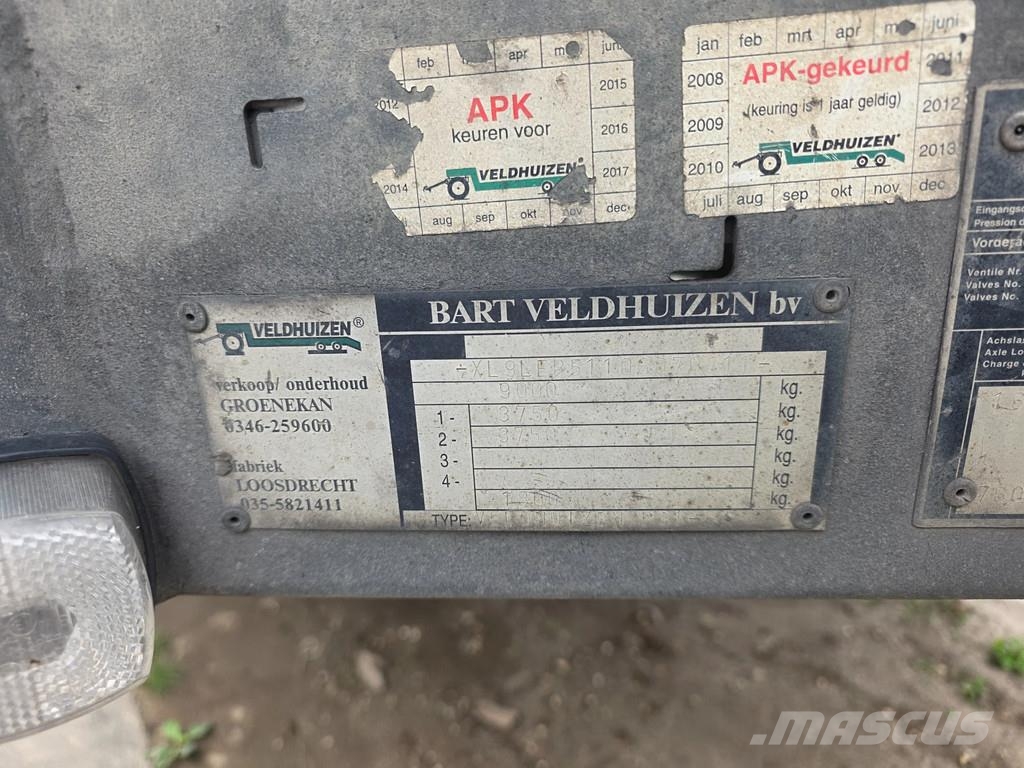 Veldhuizen Be trailer 9 ton machinetransporter Vlakke laadvloer