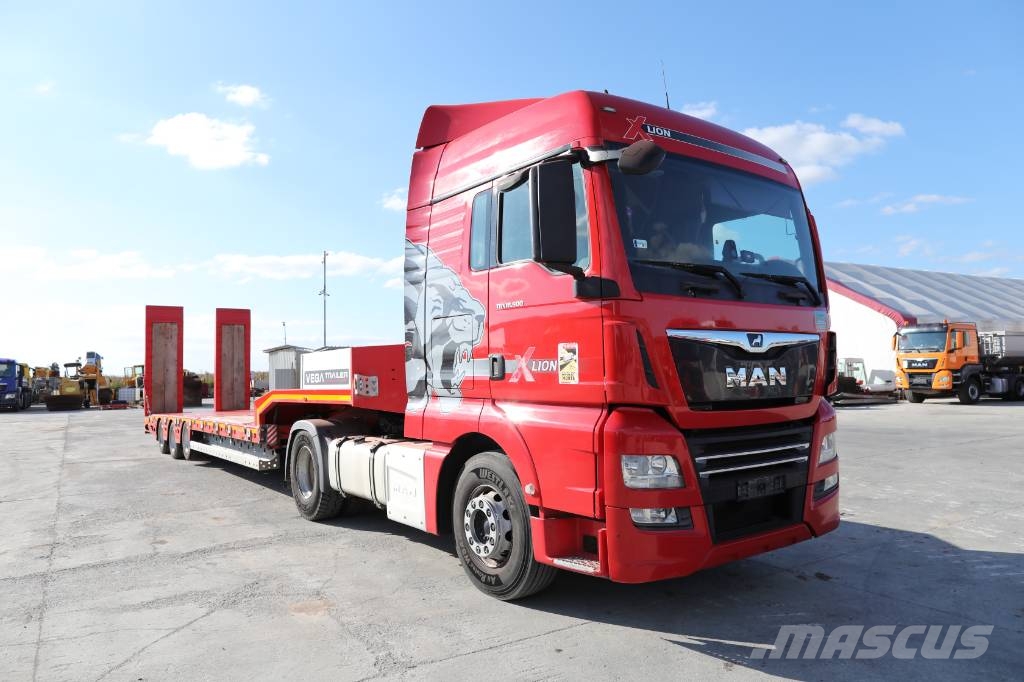 MAN TGX 18.500 4x2 LLS + Trailer Vega 3 axel lowbed وحدات الجر