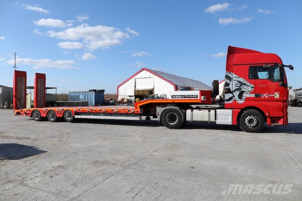 MAN TGX 18.500 4x2 LLS + Trailer Vega 3 axel lowbed وحدات الجر