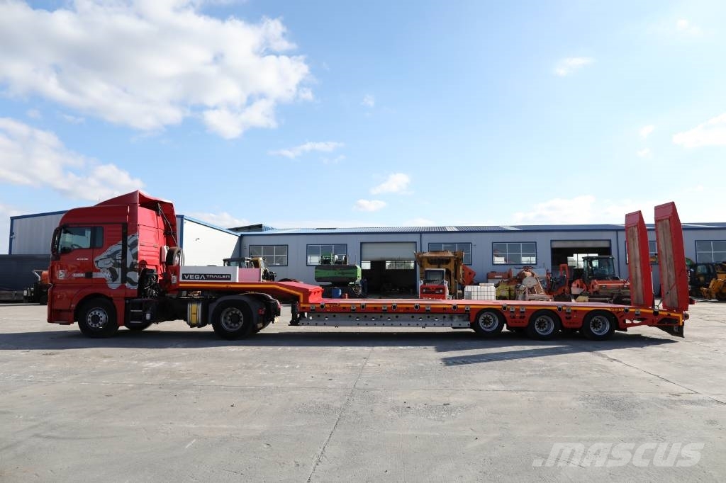 MAN TGX 18.500 4x2 LLS + Trailer Vega 3 axel lowbed وحدات الجر
