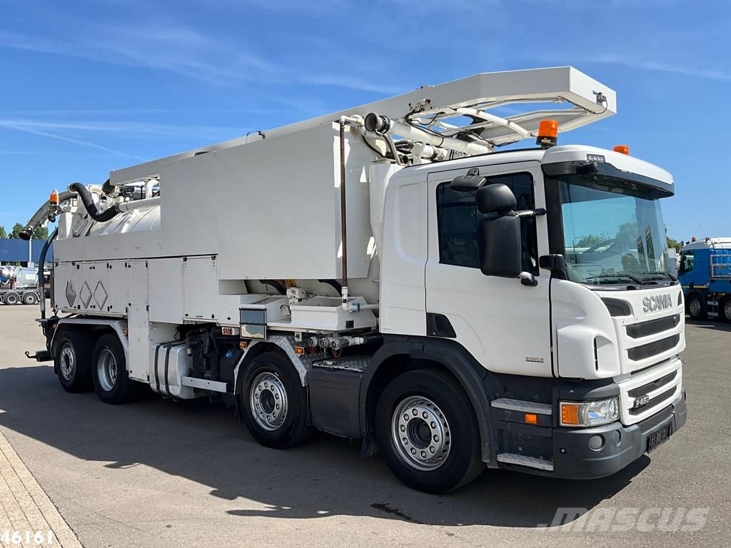 Scania P 450 8x4 Euro 6 Hvidtved Larsen 15m³ Combi Camion aspirateur, Hydrocureur