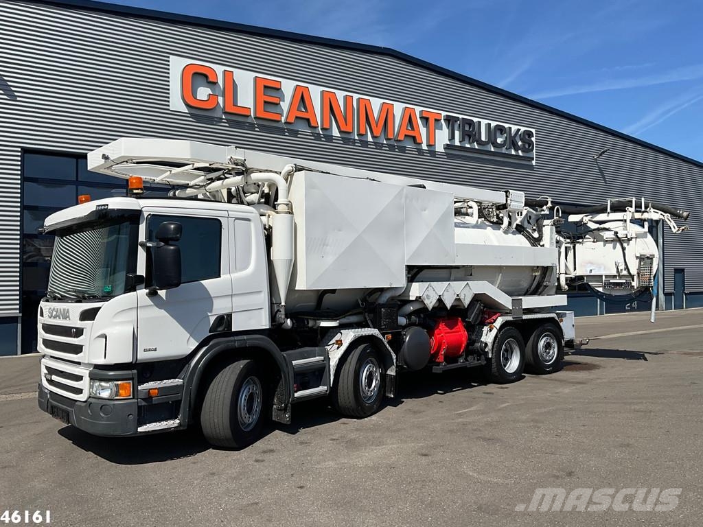 Scania P 450 8x4 Euro 6 Hvidtved Larsen 15m³ Combi Camion aspirateur, Hydrocureur