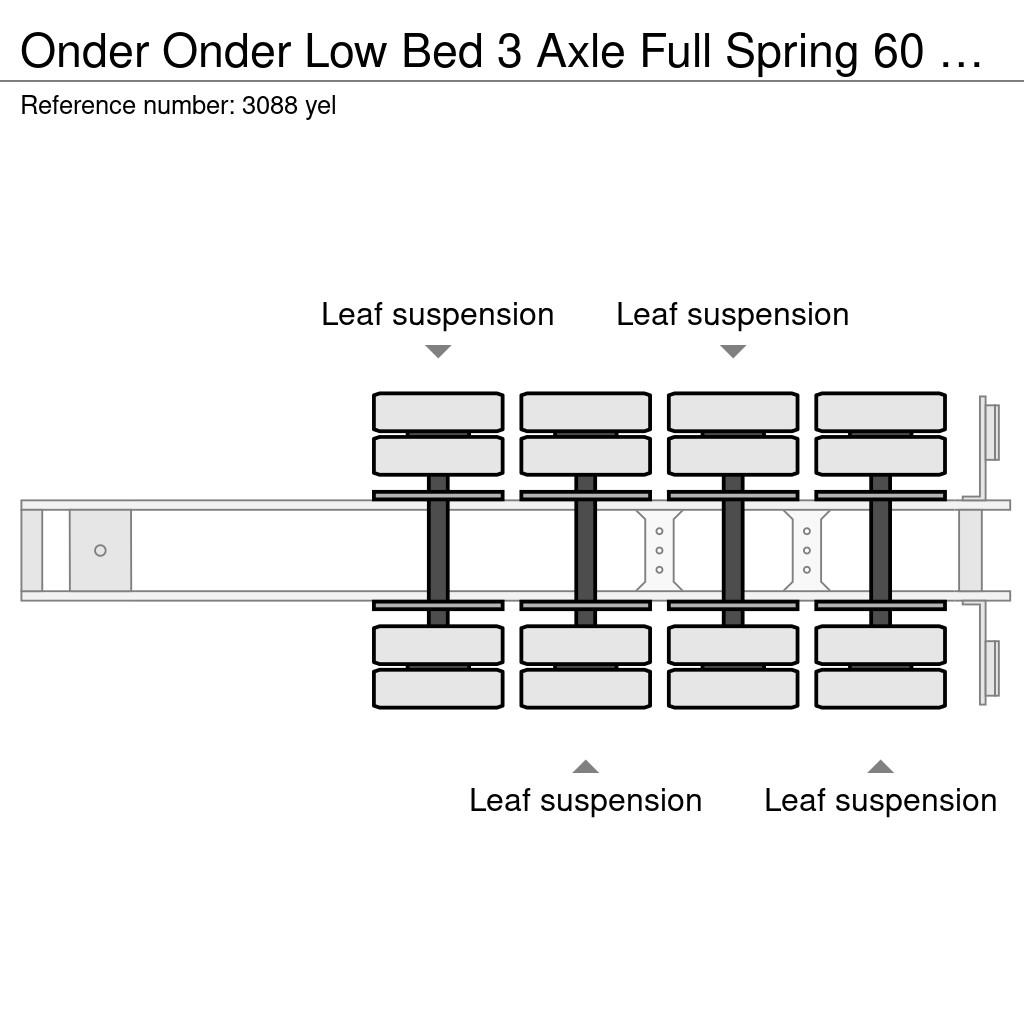 ONDER Onder Low Bed 3 Axle Full Spring 60 Ton Load Semi remorque surbaissée