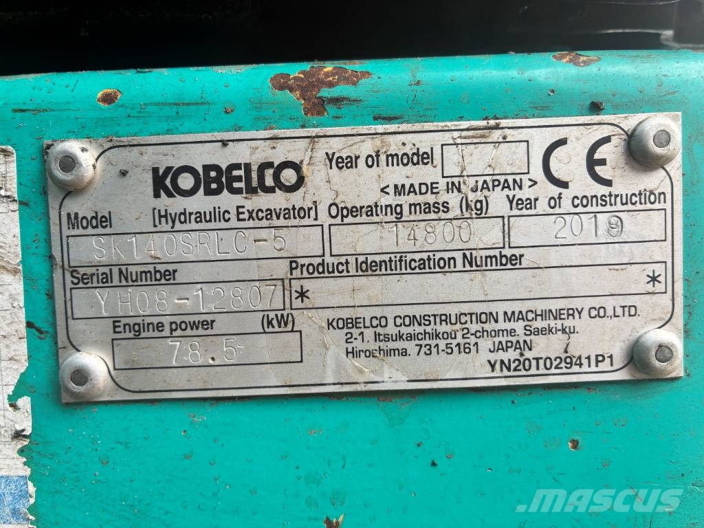 Kobelco SK140SRLC-5 Excavadoras sobre orugas