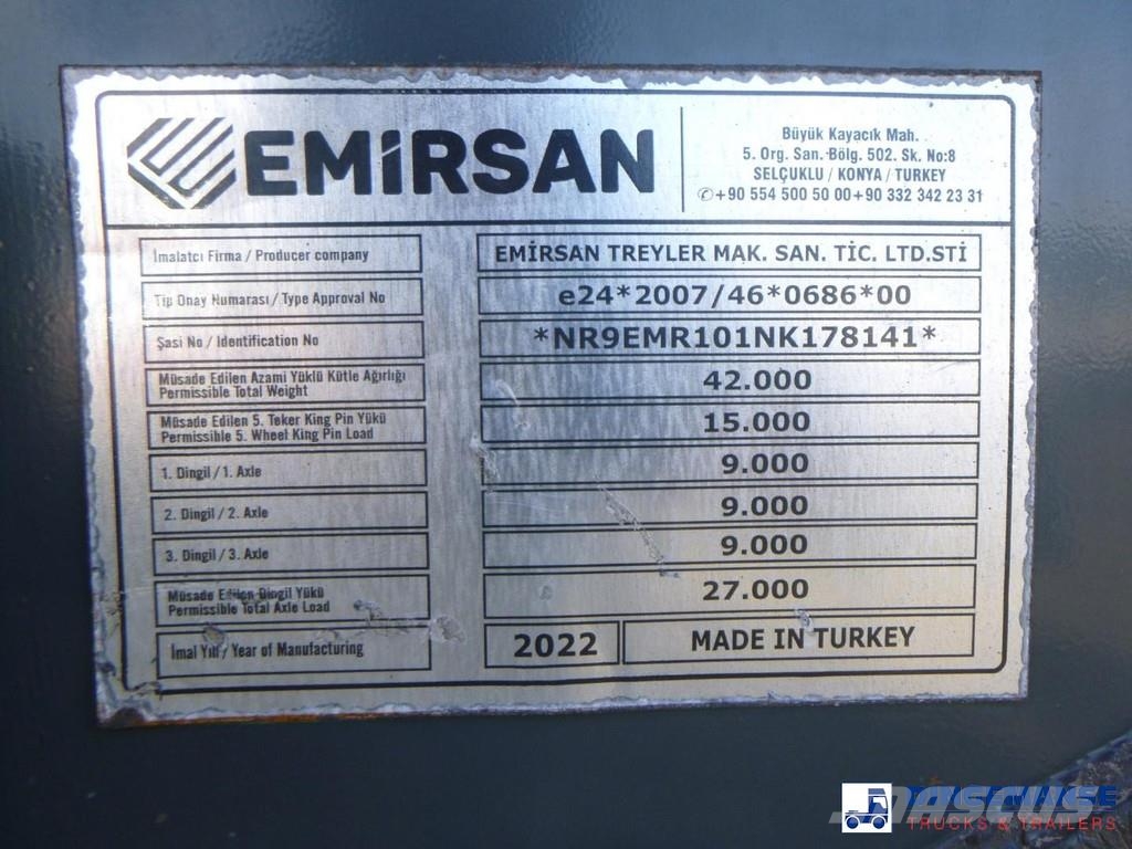 Emirsan Tipper trailer steel 46 m3 Polprikolice prekucniki - kiper