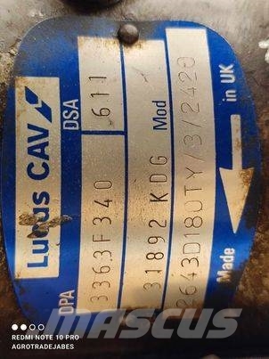 Lucas CAV Massey Ferguson 3080 (3363F340) pump Hydraulika