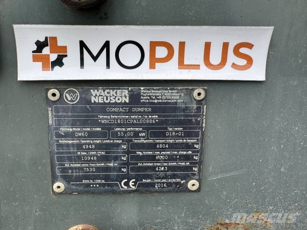 Wacker Neuson DW 60 Mezei dömperek