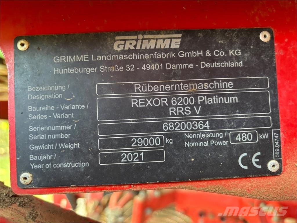 Grimme REXOR 6200 ماكينات زراعية - غير ذلك