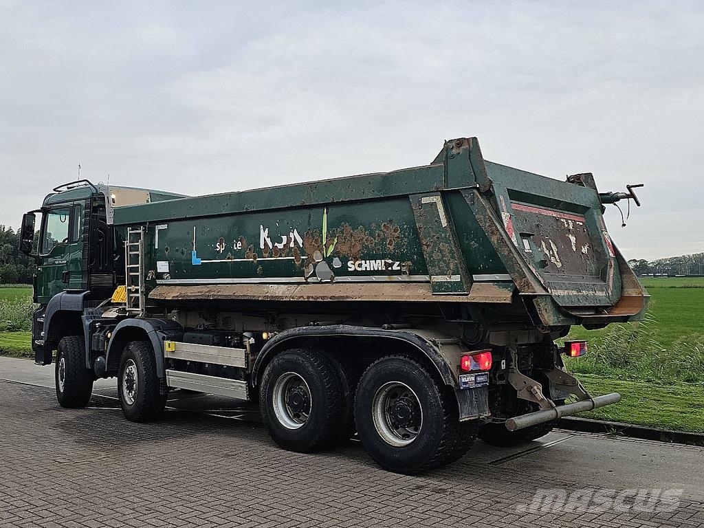 MAN 35.400 TGS Schmitz Mulde 8x6 Lastbiler med tip