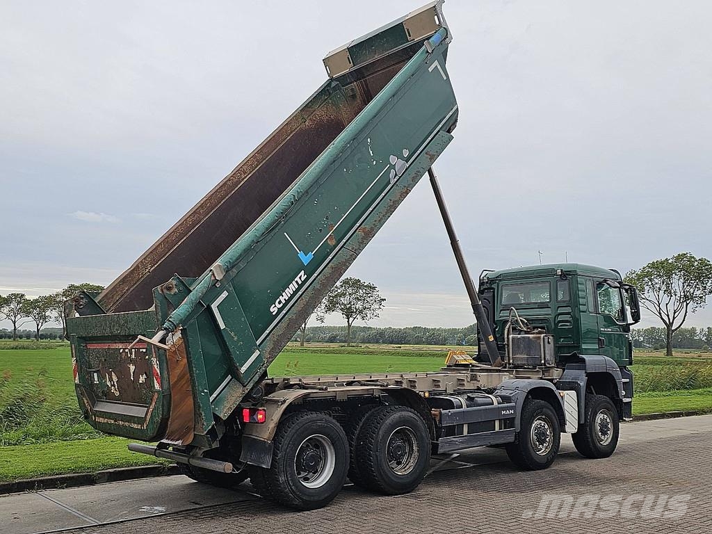MAN 35.400 TGS Schmitz Mulde 8x6 Lastbiler med tip