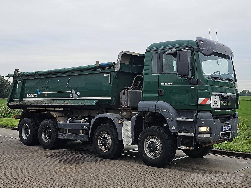 MAN 35.400 TGS Schmitz Mulde 8x6 Lastbiler med tip