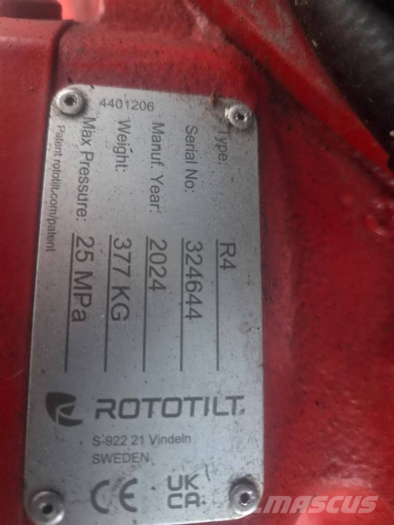 Rototilt R4, Demokörd passar bla Huddig! inkl Gripkassett Kauhanpyörittäjät