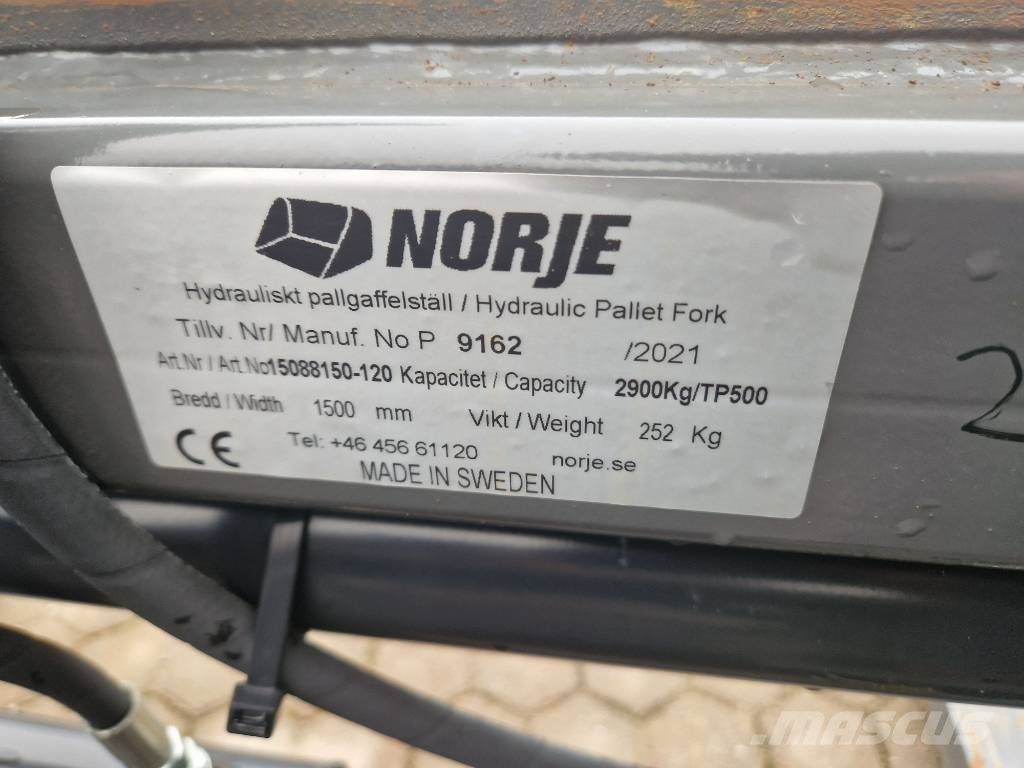 Norje Hyd. pallgaffel Zettelmeyer fäste Forche
