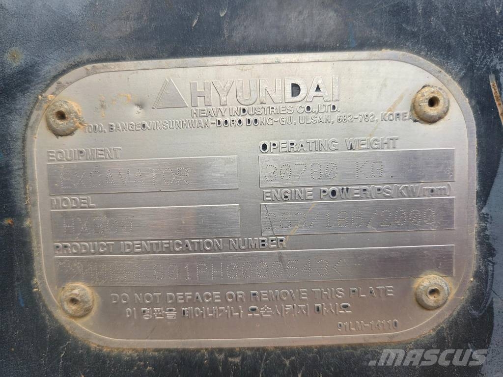 Hyundai HX300 대형 굴삭기 29톤 이상